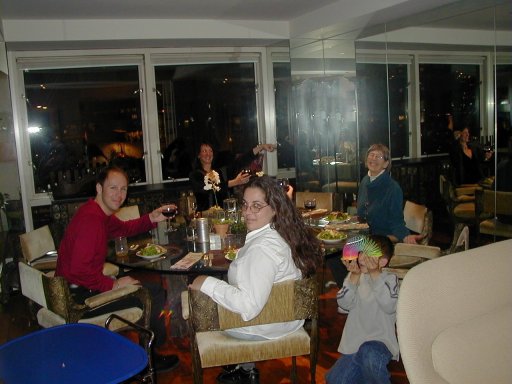 Toasting the birthday girl